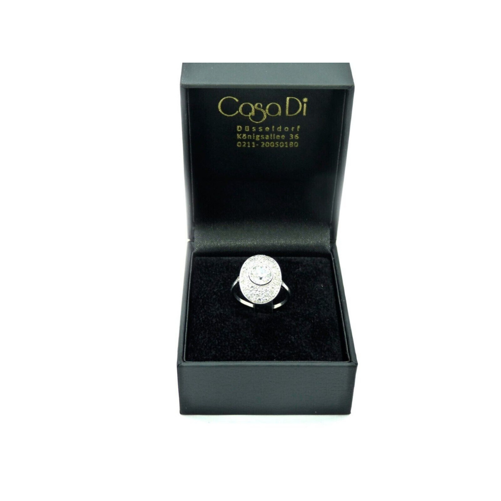 Exquisiter Art Deco Ring 1 Diamant 1,05ct 52 Diamanten 0,65ct 950 PT Gr.53