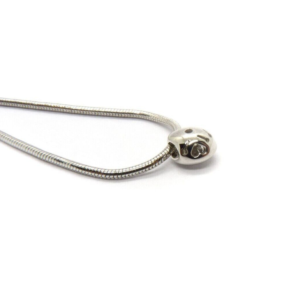 Solitär Anhänger Läufer Brillant 0,20ct H-Vs 585 14K Weißgold Länge 43,5cm