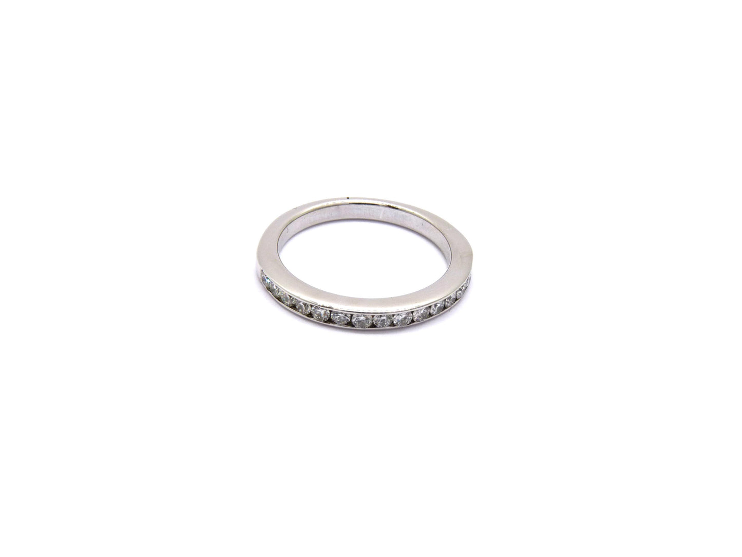 Memoire Ring 18 K WG, 40 Brillanten 0,51 ct, W-si, Weite:54