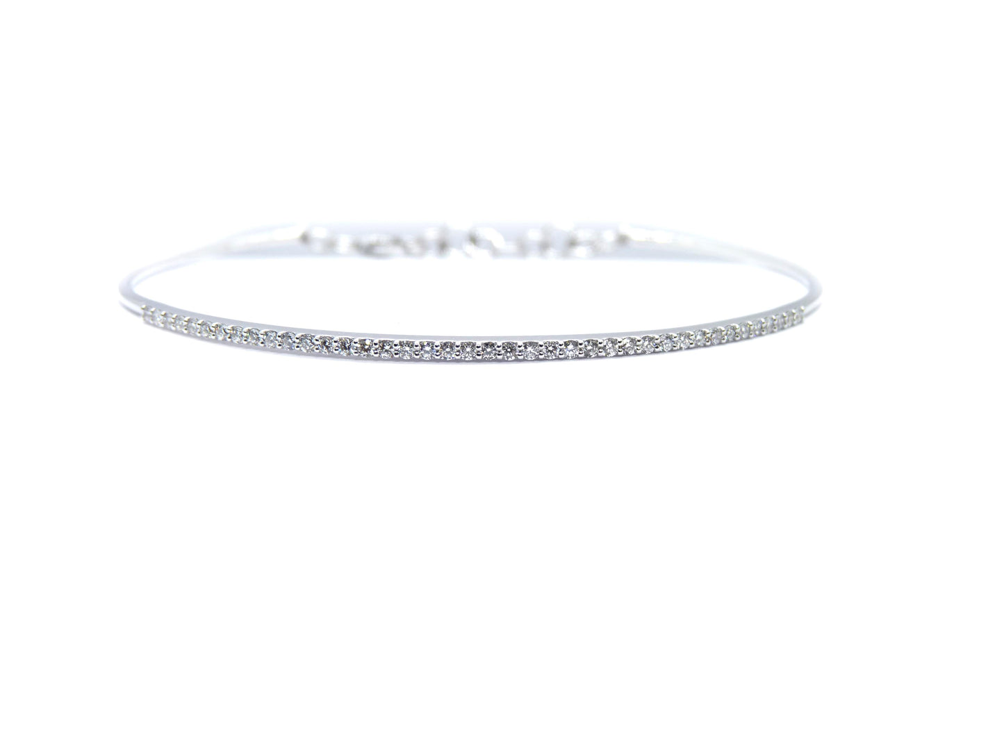 Armreif 18 K WG,40 Brillanten 0,40 ct,TW-Vsi, H:50,0 mm, B:60,0 mm, S:2,0 mm