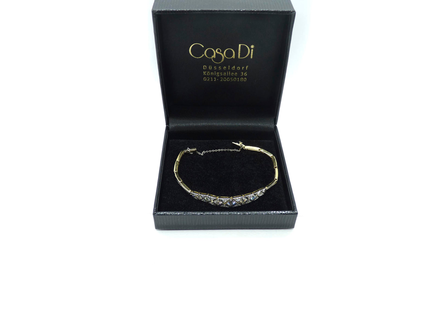 Jugendstil Armband um 1915 ca.2,03ct Diamanten 750er 18K Gelbgold L:18,5cm
