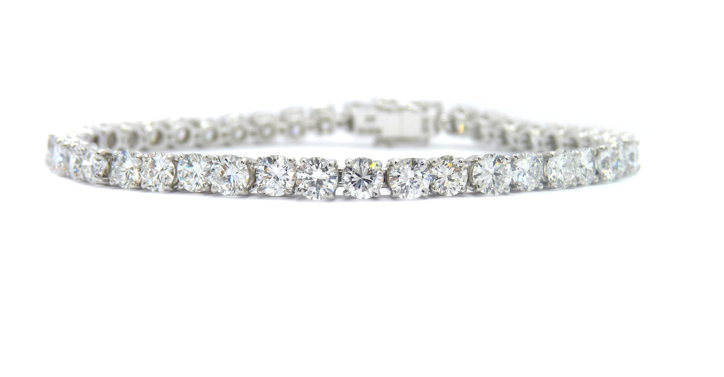 Armband 4er Krappe 52 Brillanten Tw-Vsi 5,15 ct 18K Weißgold Länge 18 cm