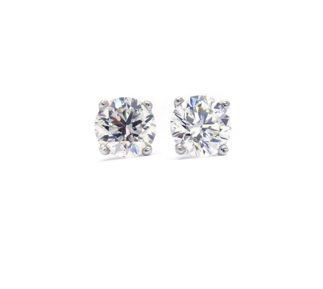 Klassische Solitär Ohrstecker 2Brillanten 2,01ct HRD+GIA Zertif.18K 750 Weißgold