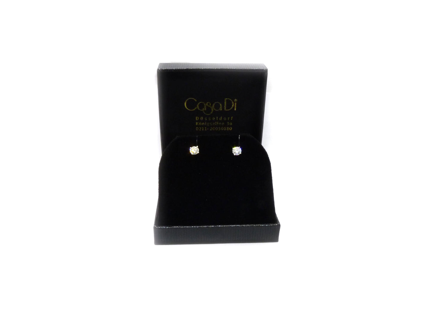 Klassische Solitär Ohrstecker 2Brillanten 2,01ct HRD+GIA Zertif.18K 750 Weißgold