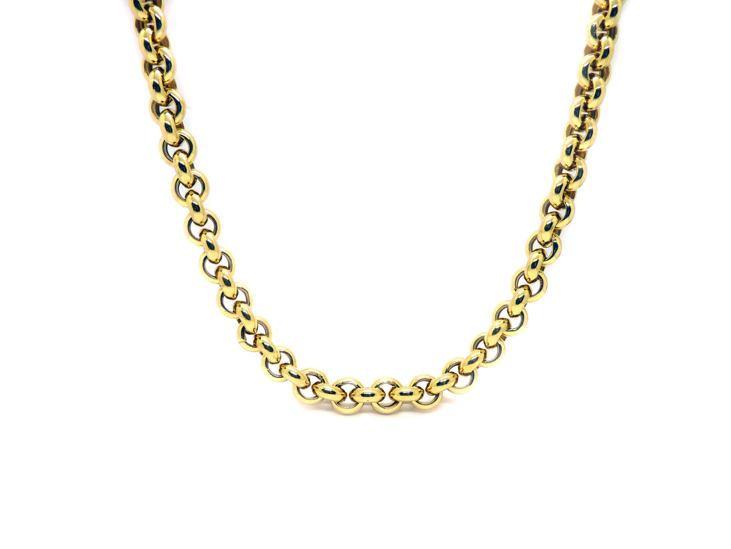Collier-Kette 11mm Ankerrundkette 750 18K 69,97Gramm Gelbgold Länge 62cm