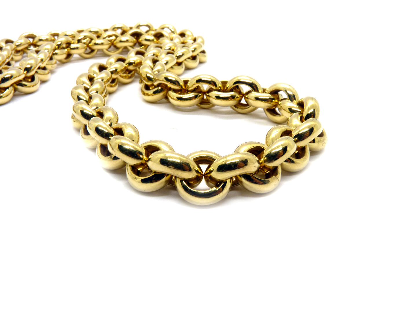 Collier-Kette 11mm Ankerrundkette 750 18K 69,97Gramm Gelbgold Länge 62cm