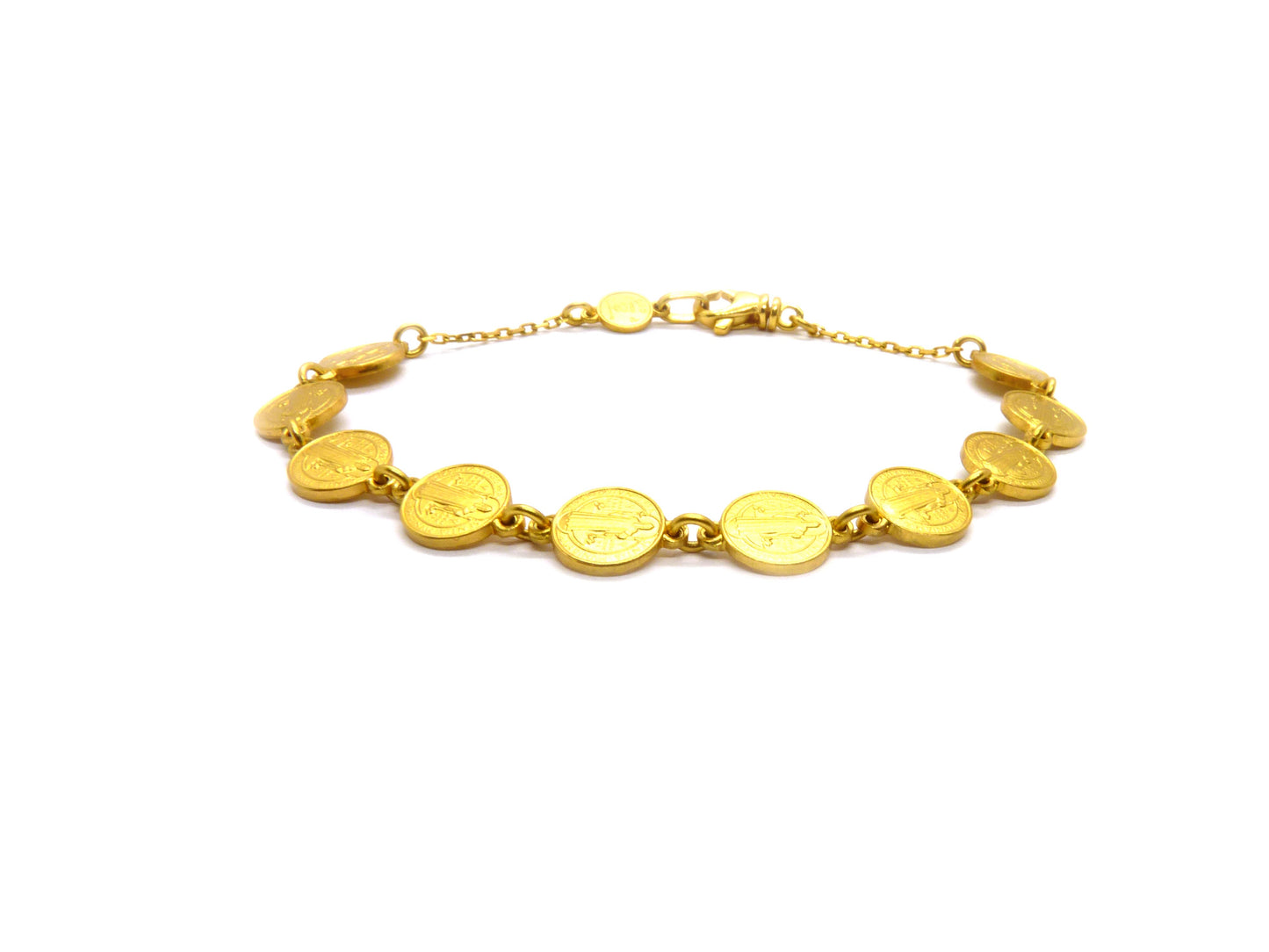 Armband Madonna Religiös Made in Italy 750er 18K Gelbgold Länge 18,5cm