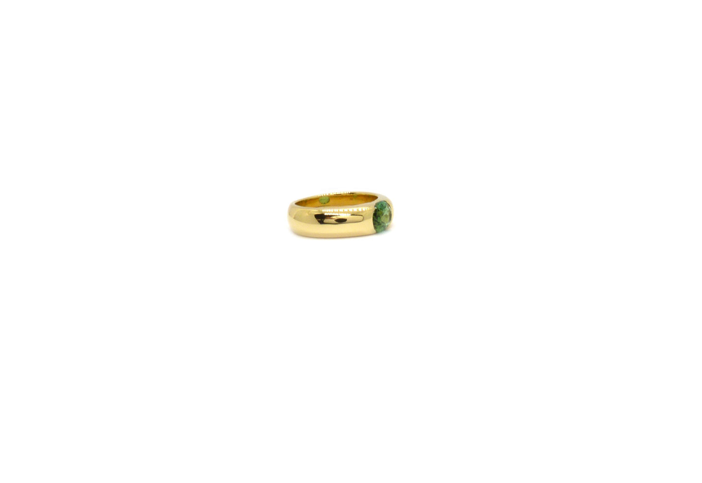 Band Ring 1,27ct Turmalin 750 18K Gelbgold Größe 54