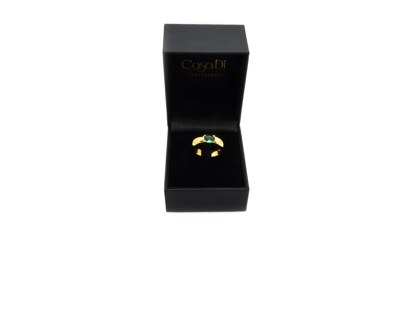 Band Ring 1,27ct Turmalin 750 18K Gelbgold Größe 54