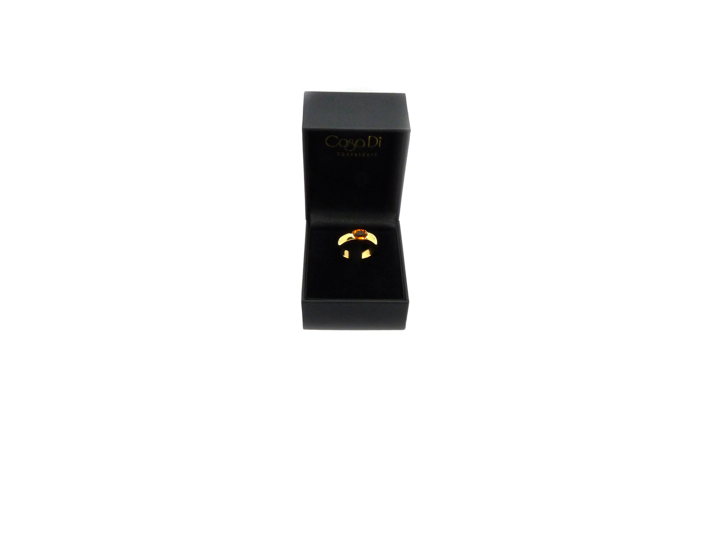 Band Ring 1,31ct Honig Citrin 750 18K Gelbgold Größe 54