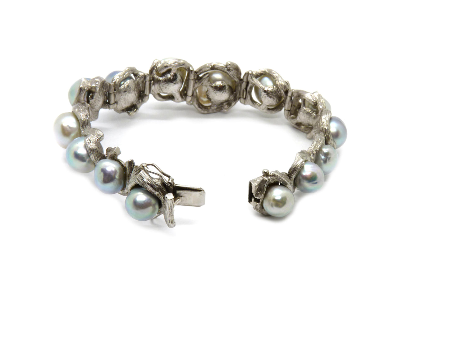 Julia Plana Design Perlen Armband 3 Brillanten 0,20ct 750er 18K Gold L.18cm