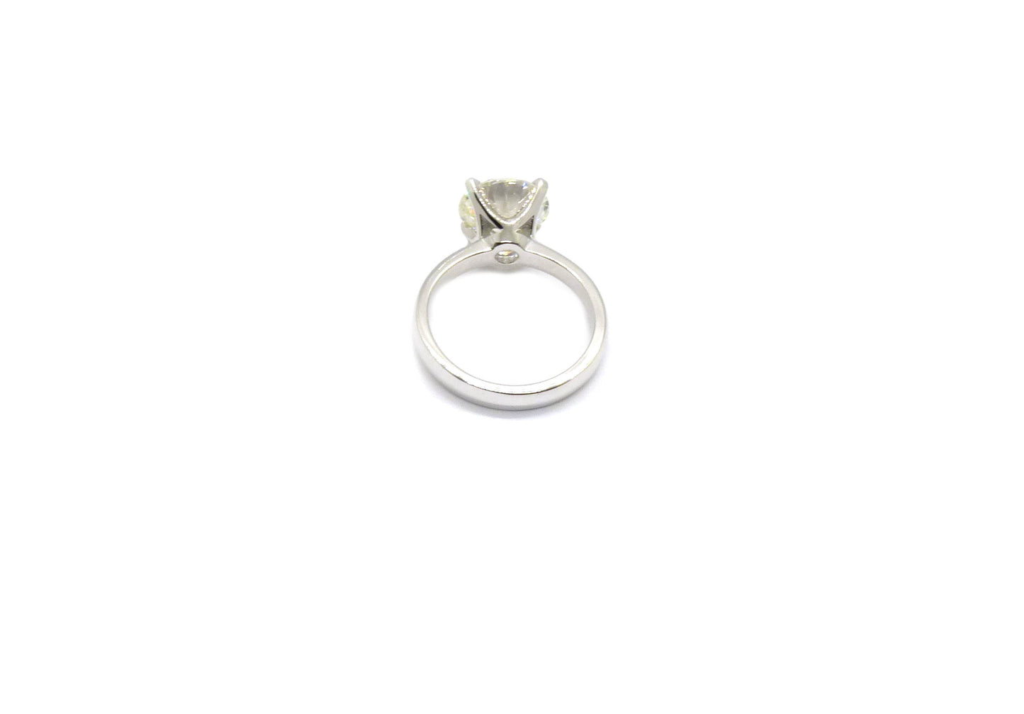Solitär Ring Natur Brillant 3,73ct J-SI2 IGI Zertifikat 750 18K Weißgold Gr.54