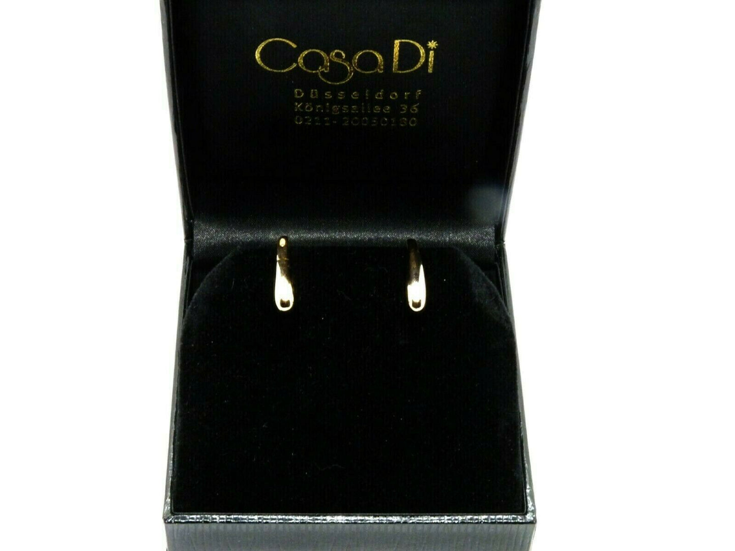 Creolen Ohrringe Beste Tragkomfort 750 18K Rosegold 11,5x25 mm