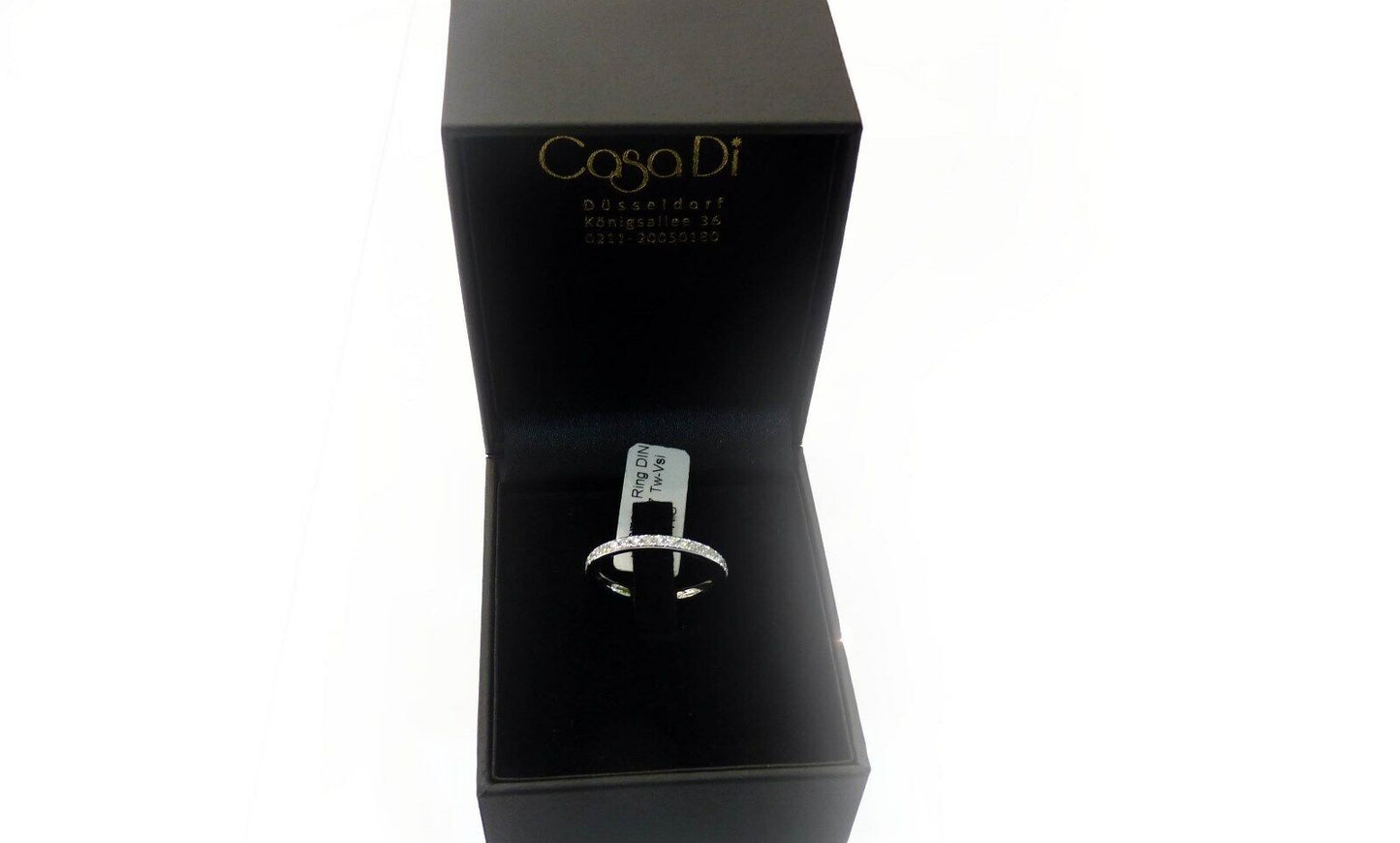 MEMORY- MEMOIRE Ring Brillanten / Diamanten 0,56ct 750 18K Weißgold Gr.54