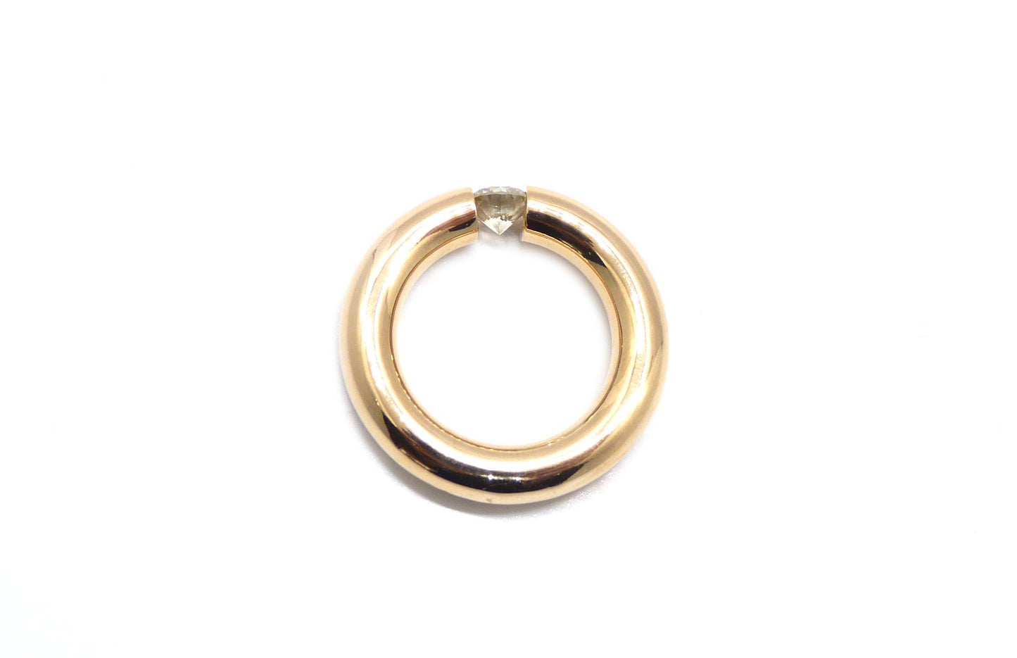 Spannring 1 Brillant 0,83ct 750 18K Rosegold 17,50 Gramm Größe 54