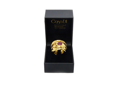 Eye Catcher Desinger Gabriela Uphaus Ring 1Rubin 2,13ct  750 18K Gelbgold Gr 63
