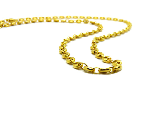 Collier-Kette  4mm Schiffsankerkette 585 14K 23,80 Gramm Gelbgold Länge 55cm