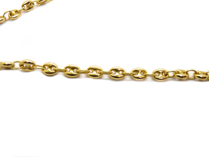 Collier-Kette  4mm Schiffsankerkette 585 14K 23,80 Gramm Gelbgold Länge 55cm