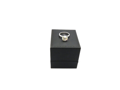 Solitär Ring Natur Brillant 3,73ct J-SI2 IGI Zertifikat 750 18K Weißgold Gr.54