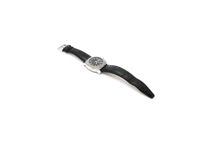 Bedat & Co.Geneve Uhr Ref: No.8 Stahl Gehäuse mit 75 Brillanten 1,58ct Lederband