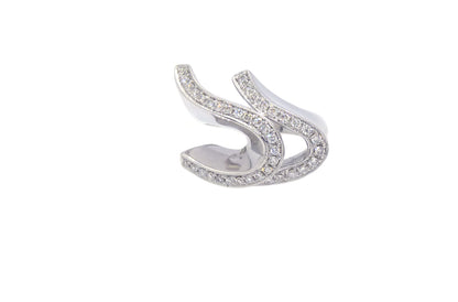 Design Ring 40 Brillanten 0,53ct 750 18K Weißgold Größe 51