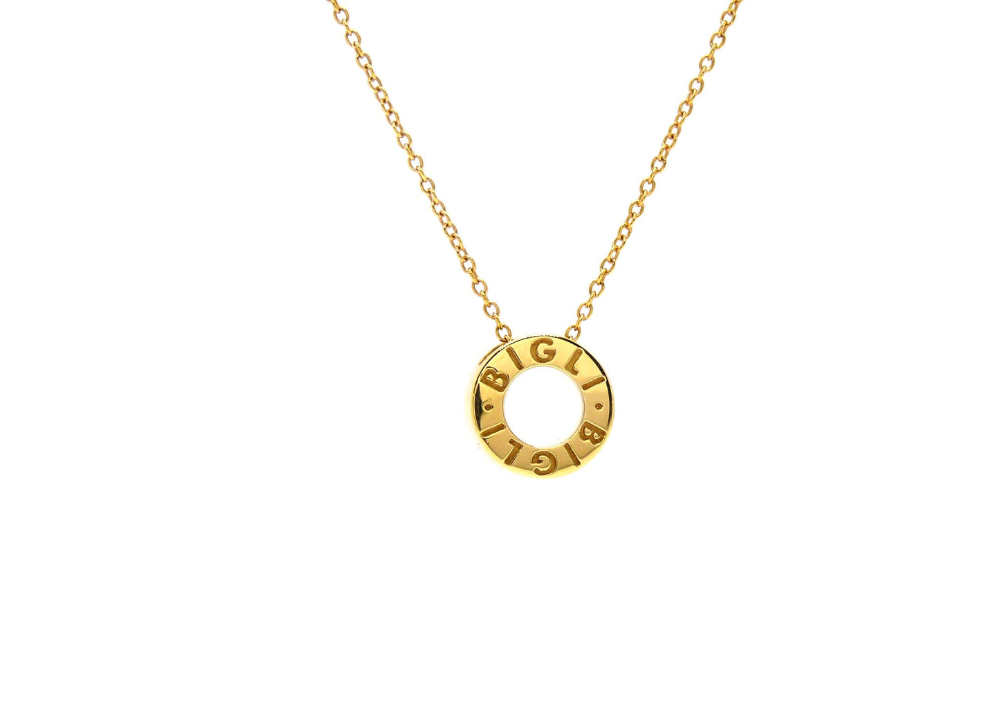 Bigli UNO Collection Anhänger 750 18K Roségold Länge 44,5cm
